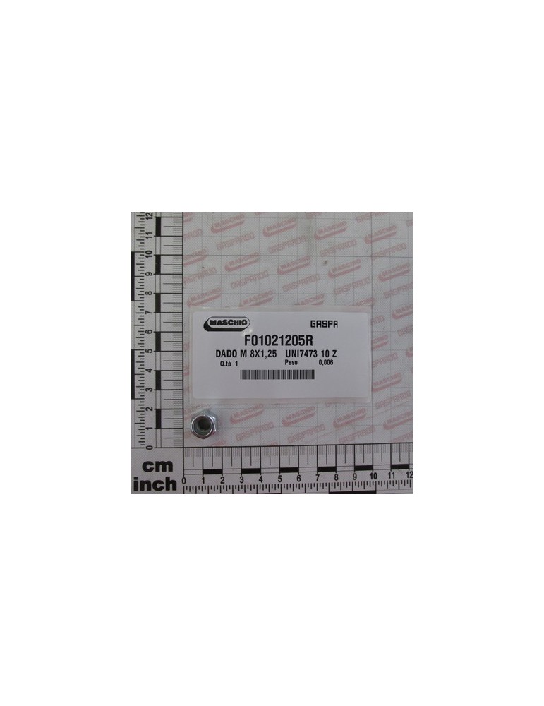 NUT M 8X1,25   UNI7473 10 ZN
