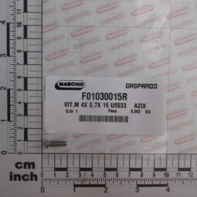 SCREW M4X0,7X16 A2 IX