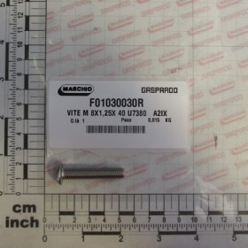 SCREW M8X1,25X40 A2IX