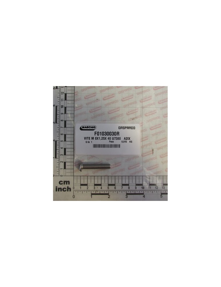 SCREW M8X1,25X40 A2IX