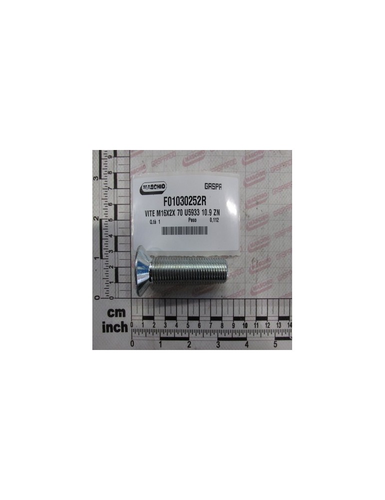 GALV.BOLT M16X2X70 U5933 10.9