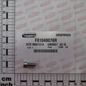 BOLT M6X1X14   UNI5931    A2IX