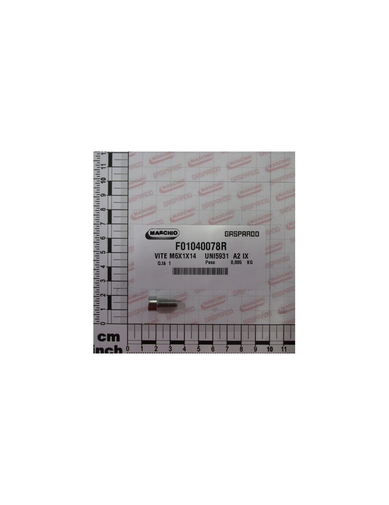BOLT M6X1X14   UNI5931    A2IX