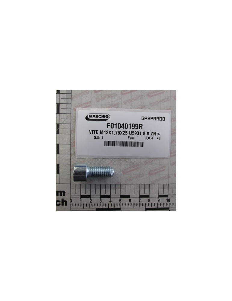 SCREW M12X1,75X25 U5931 8.8 ZN