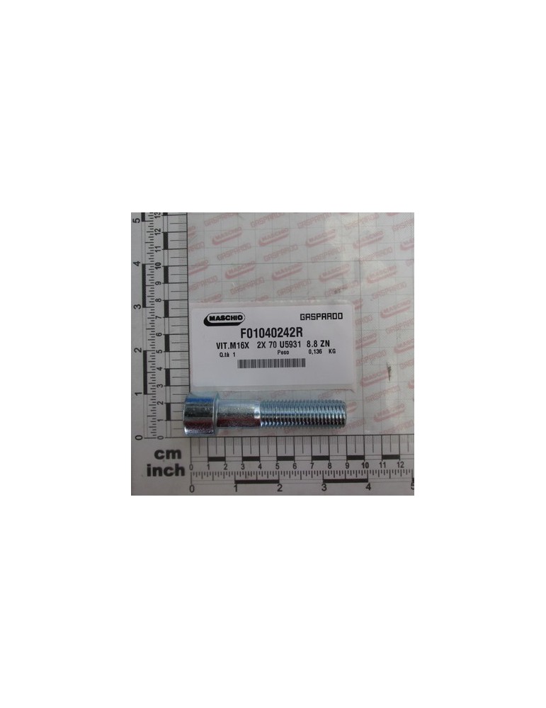 SCREW M16X2X70 8.8 ZN