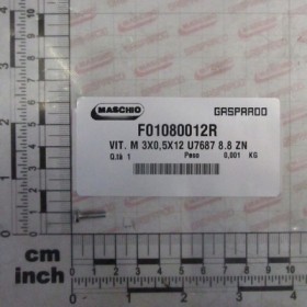 SCREW M3X0,5X12 U7687 8.8 ZN