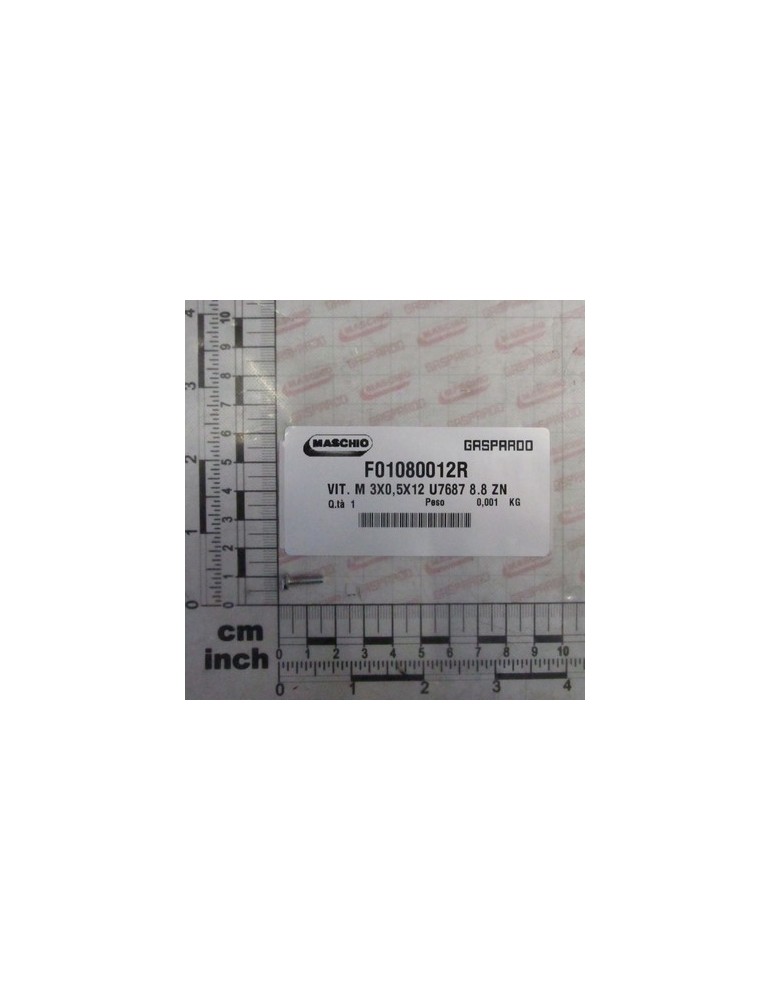 SCREW M3X0,5X12 U7687 8.8 ZN