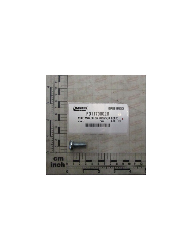 SCREW M8X20 ZN TORX