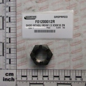 CROWN NUT M24X1,5 X36X18 ZN