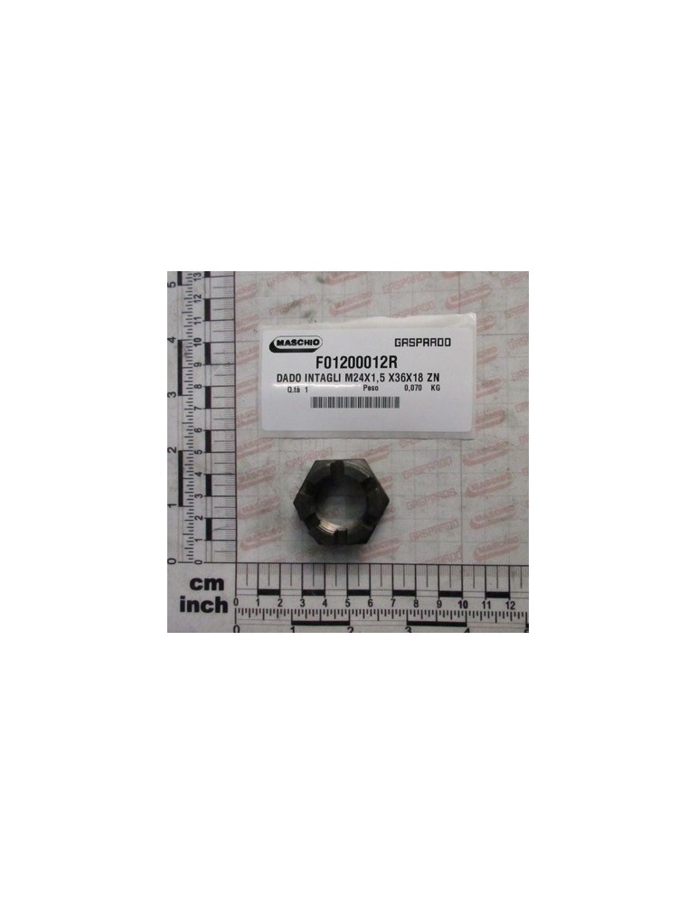 CROWN NUT M24X1,5 X36X18 ZN