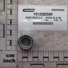 NUT M20X 2,5    U7474 CL.8 ZN