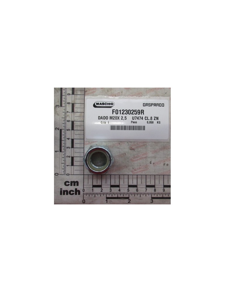 NUT M20X 2,5    U7474 CL.8 ZN