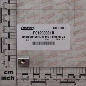 CURSOR NUT 18 MM HOLE M8 GALV.