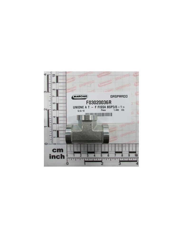 TEE - FIXED FEMALE BSP 3/8-19