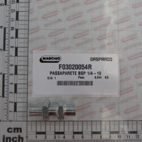 NIPPLE BULKHEAD BSP 1/4-19