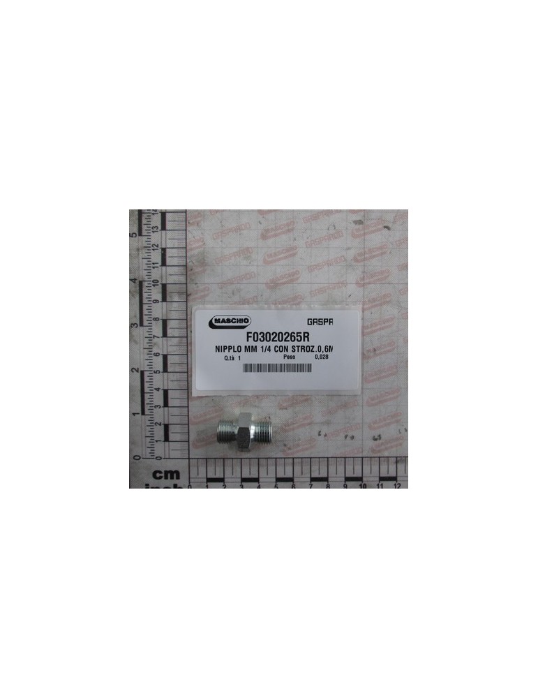 NIPPLO MM 1/4 CON CHOKE 0,6MM