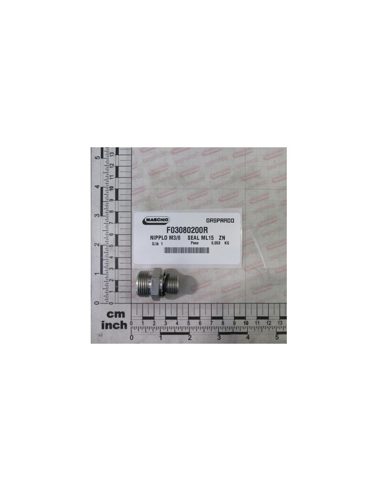 NIPPLE M3/8 SEAL ML15 ZN