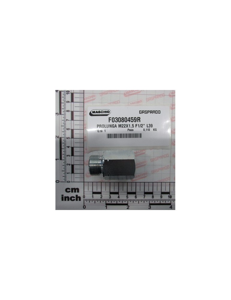 EXTENSION M22X1,5 F1/2\" L39