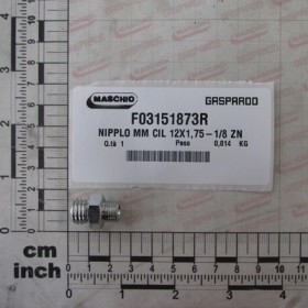 NIPPLE MM CIL 12X1,75-1/8 ZN