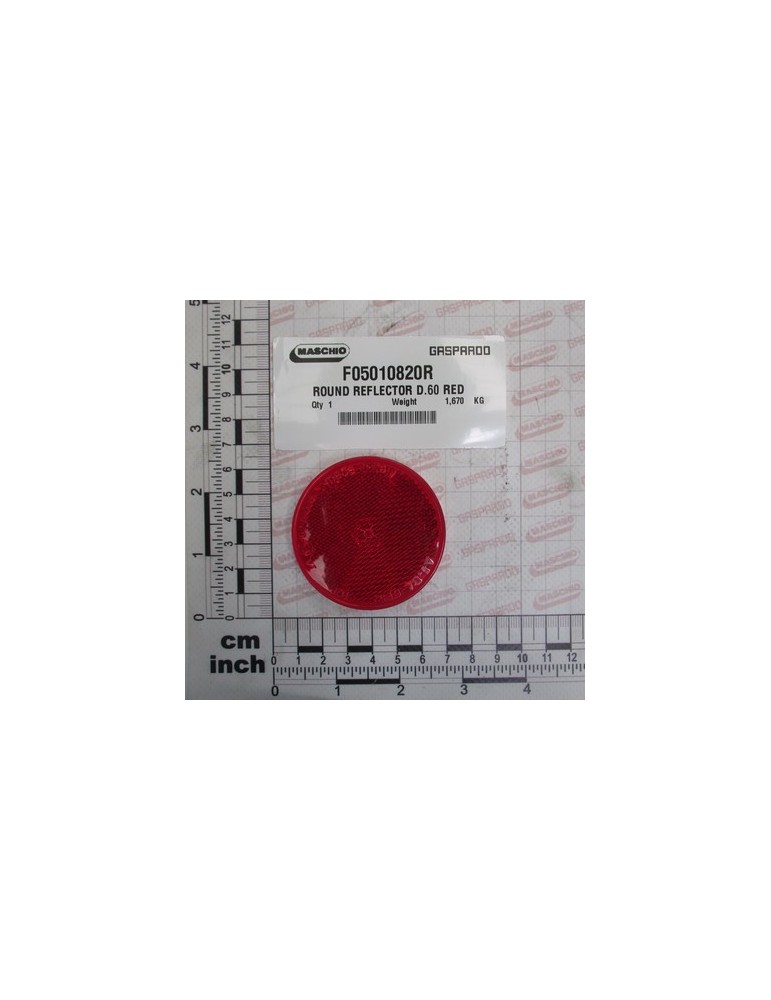 ROUND REFLECTOR D.60 RED