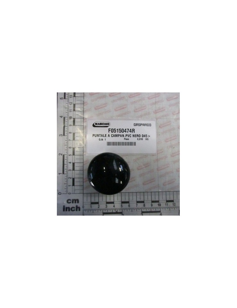 PUNTALE A CAMPAN.PVC BLACK D45