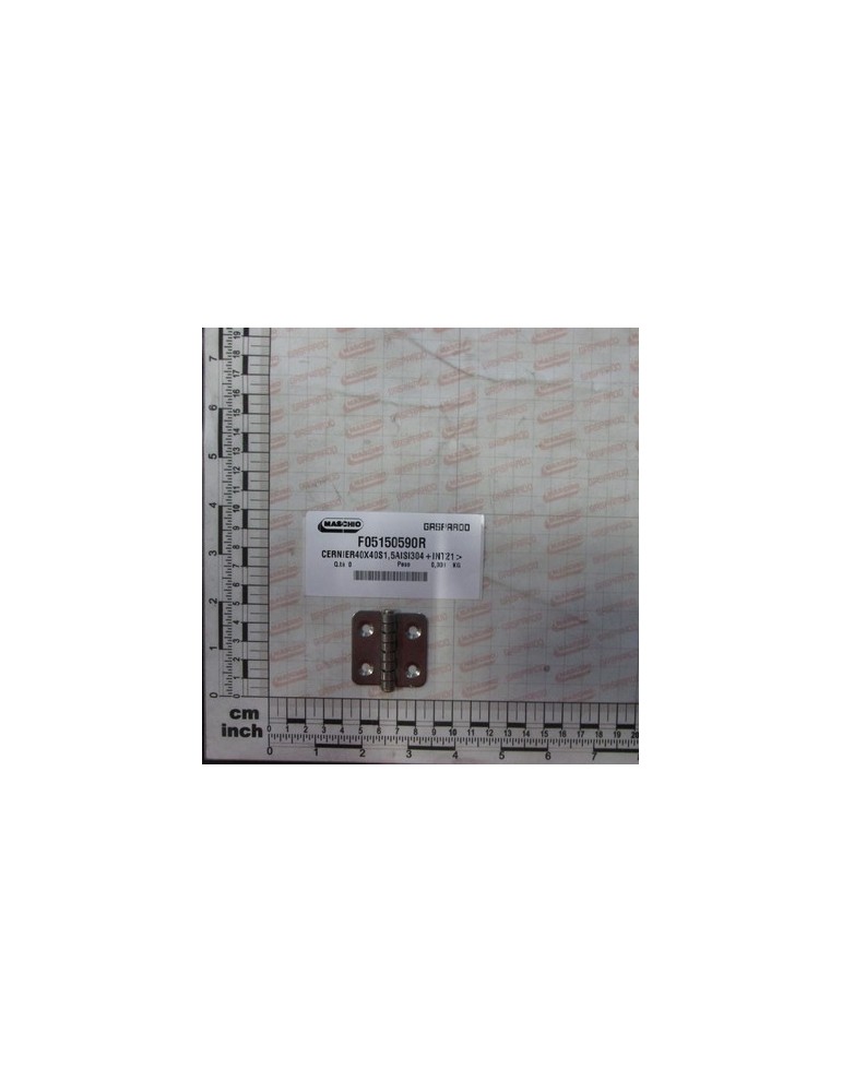 HINGE 40X40S1,5AISI304+HOLES