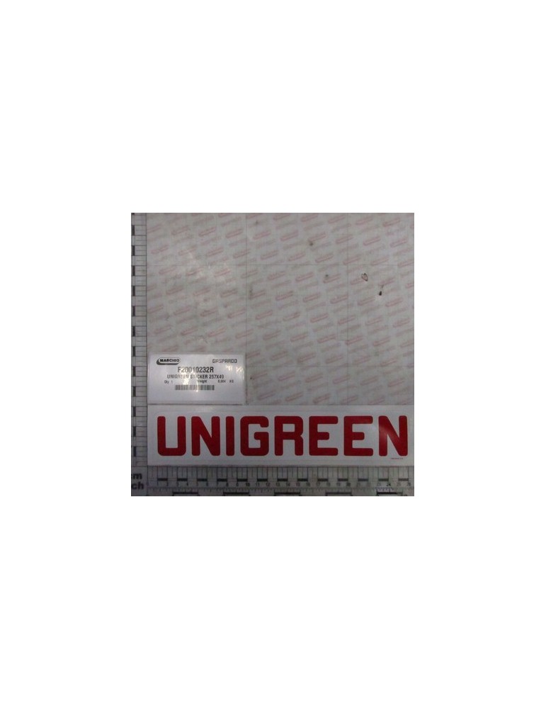 UNIGREEN STICKER 257X49