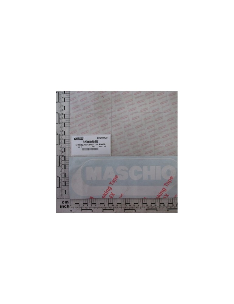 LABEL ID.MASCHIO 257X86 WHITE
