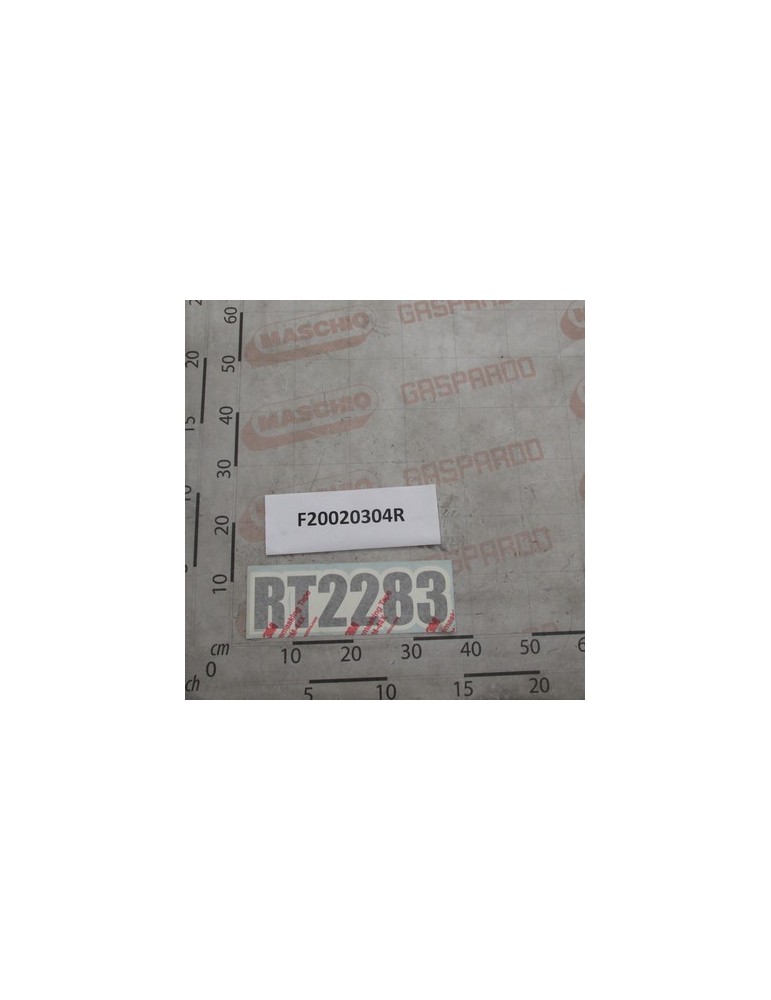 LABEL MOD.RT2283 (B205)