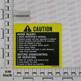 DECAL.READ OPERATION MANUAL JD
