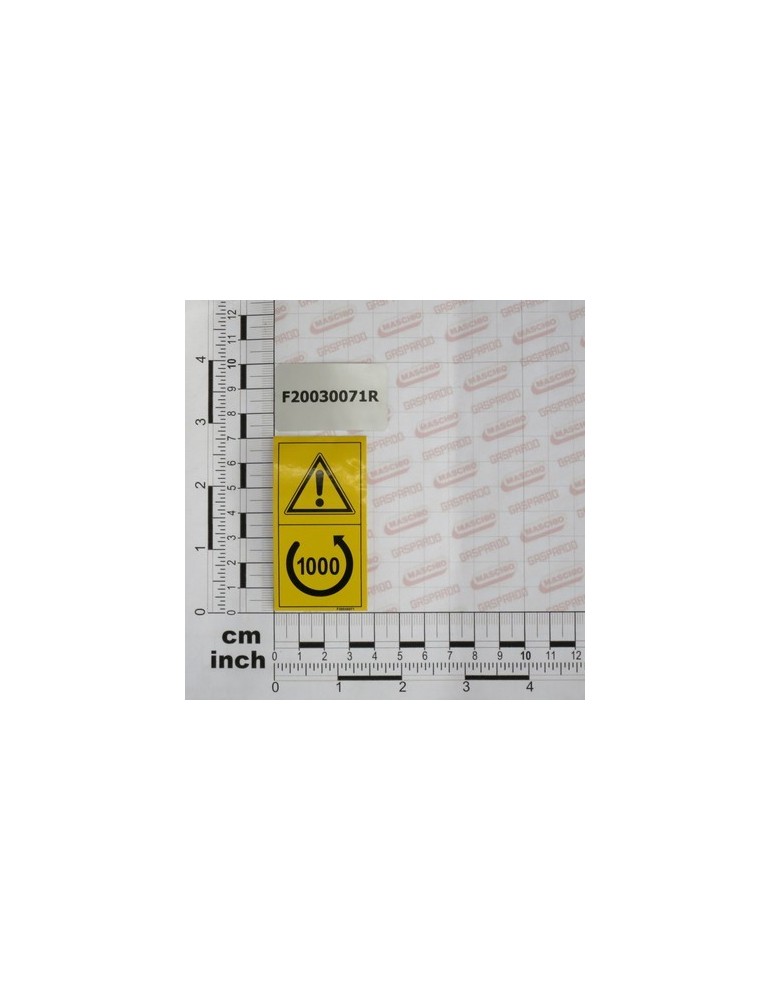 ANTICLOCKWISE RPM 1000 LABEL