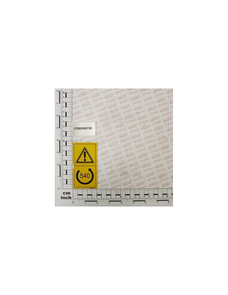LABEL ANTI-CLOCKWISE 540RPM