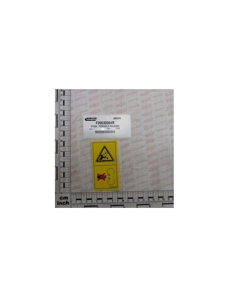 LABEL DANGER PULLEY
