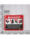 DECAL. DANGER CRUSCHING