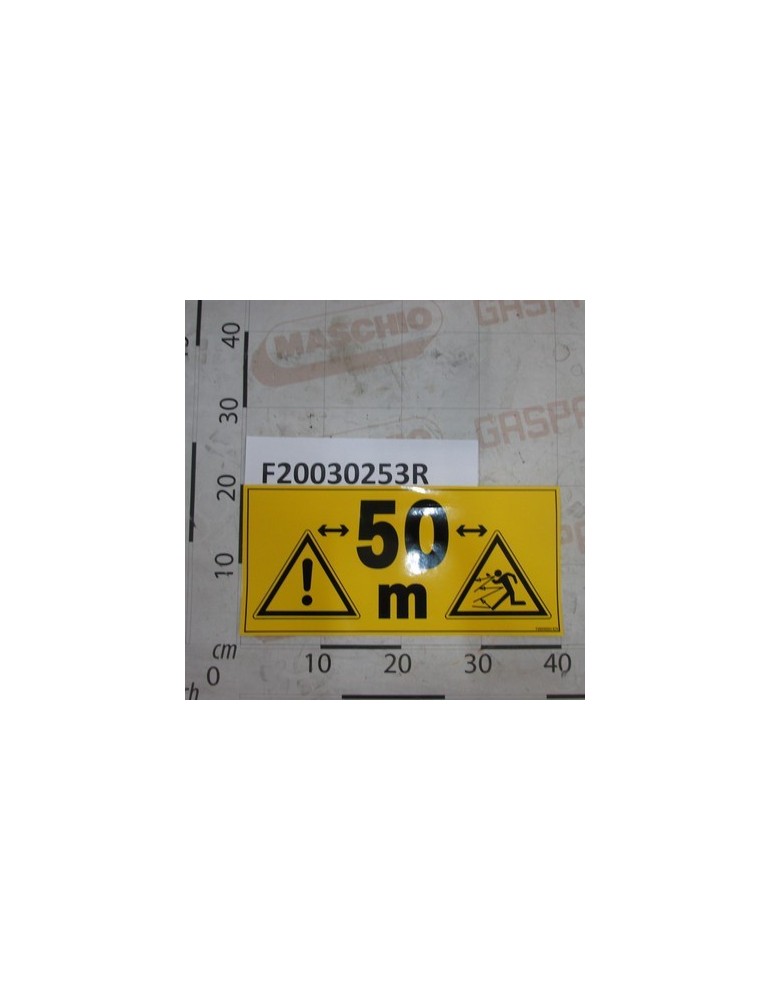 LABEL DISTANCE \"50 M\"
