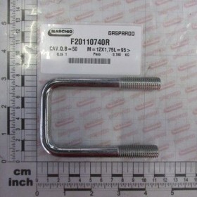 Bridă U M12x1.75x30-63x95 ZN F20110740R - Maschio