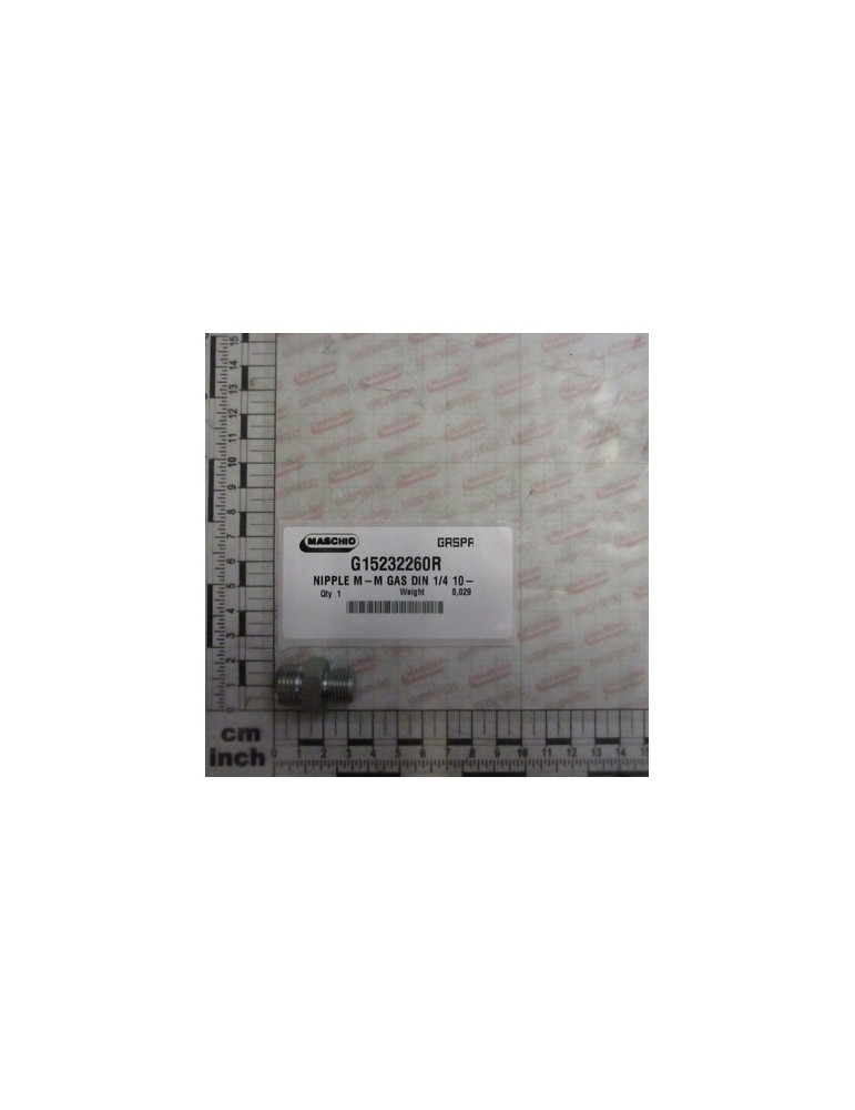 NIPPLE M-M GAS DIN 1/4 10-L