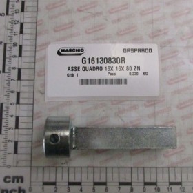 SQUARE AXLE 16X 16X 80 GALV.