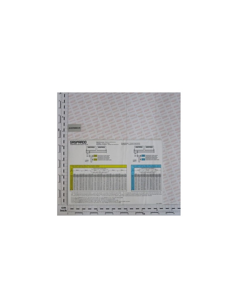 FERTILIZER CHART STICKER