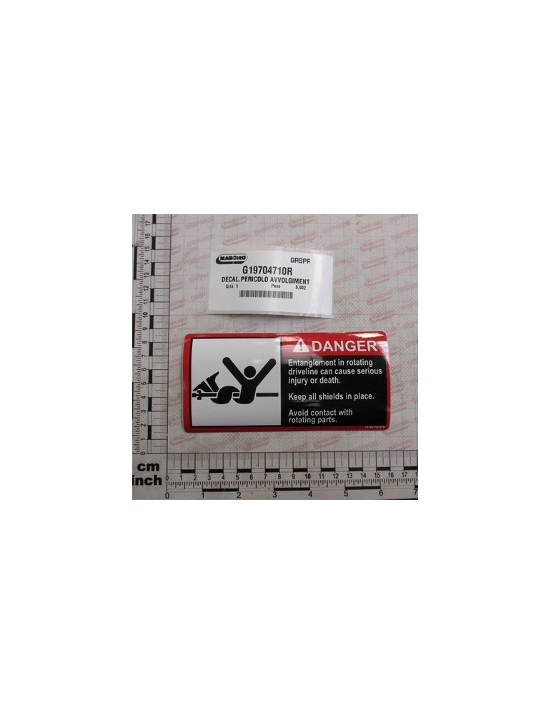 DECAL.DANGER ROTATING PARTS