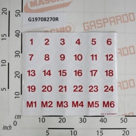 DECAL.ROWS 1-24 MAXIMETRO