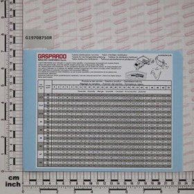 DISTRIB.CHART STICKER INCH