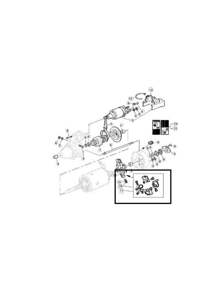 John Deere Set Perii Electromotor AL70853