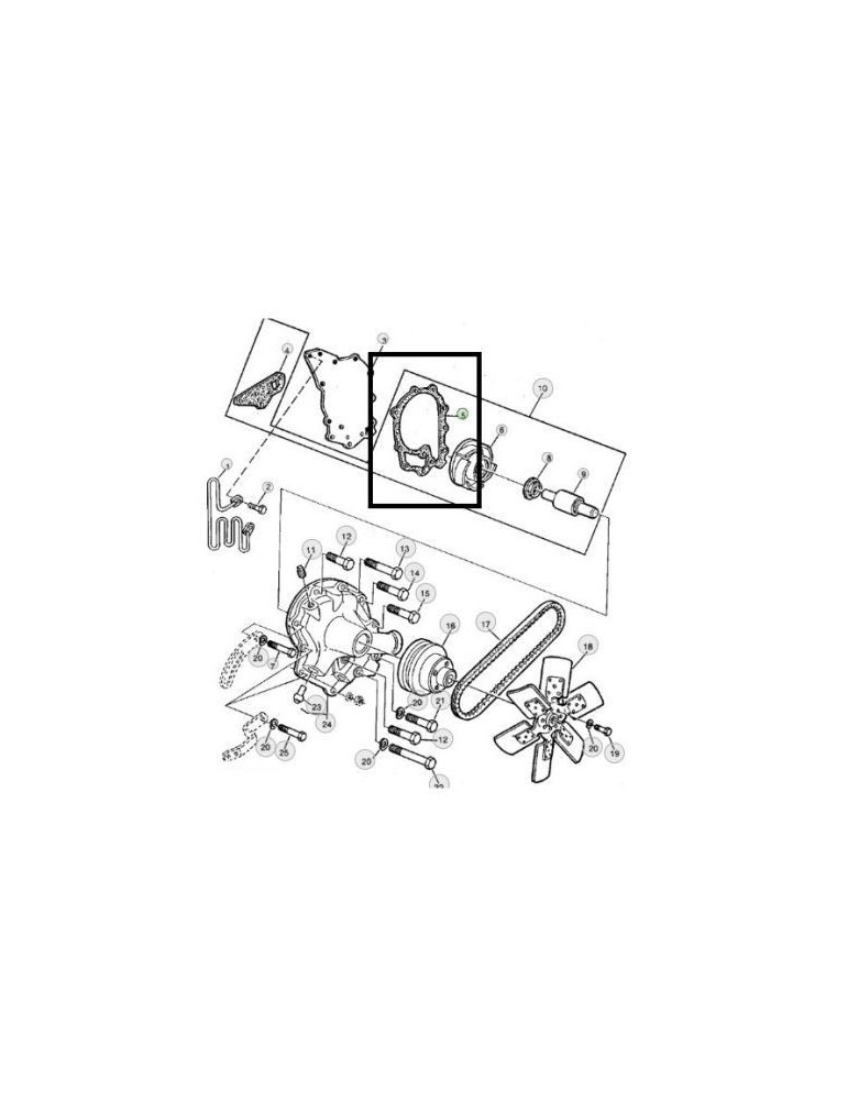 John Deere Garnitura Pompa Apa R56809