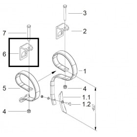 Guttler Bratara de Prindere 80x50 pentru Sapa Elastica cu Arc Auxiliar L72000315