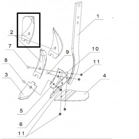 Guttler Placa Deviere Cultivator - Extrema Dreapta L97002062