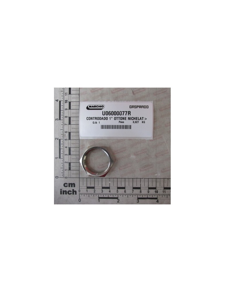 LOCK NUT 1\" BRASS
